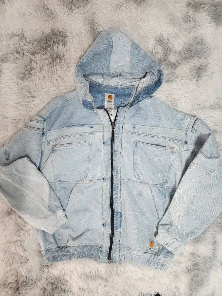 Carhartt デニムブルー フード付きジャケット Carhartt フード付きデニムジャケットライトブルー